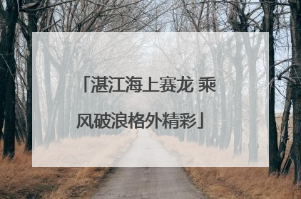 湛江海上赛龙 乘风破浪格外精彩