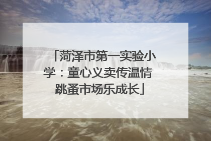 菏泽市第一实验小学：童心义卖传温情 跳蚤市场乐成长