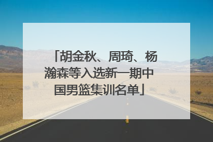 胡金秋、周琦、杨瀚森等入选新一期中国男篮集训名单