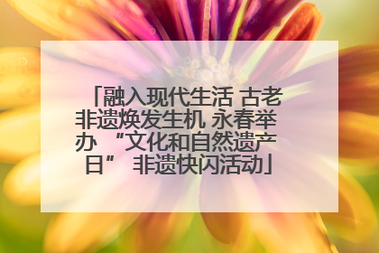 融入现代生活 古老非遗焕发生机 永春举办 “文化和自然遗产日” 非遗快闪活动