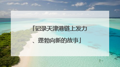 记录天津港链上发力、蓬勃向新的故事