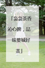 袅袅茶香沁心脾，品一味婺城好茶