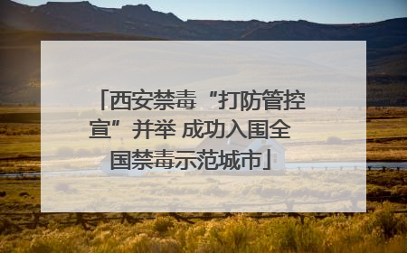 西安禁毒“打防管控宣”并举 成功入围全国禁毒示范城市