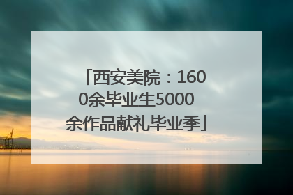 西安美院：1600余毕业生5000余作品献礼毕业季