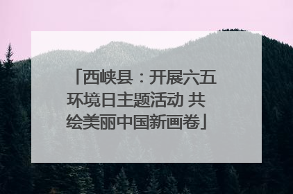 西峡县：开展六五环境日主题活动 共绘美丽中国新画卷