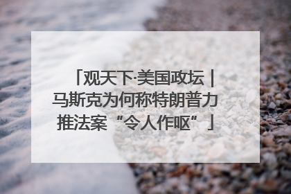 观天下·美国政坛｜马斯克为何称特朗普力推法案“令人作呕”