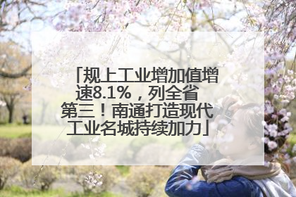 规上工业增加值增速8.1%，列全省第三！南通打造现代工业名城持续加力