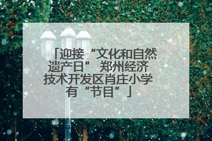 迎接“文化和自然遗产日” 郑州经济技术开发区肖庄小学有“节目”