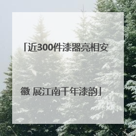 近300件漆器亮相安徽 展江南千年漆韵