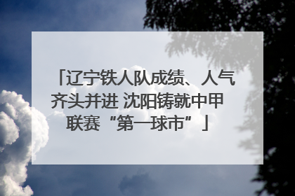 辽宁铁人队成绩、人气齐头并进 沈阳铸就中甲联赛“第一球市”