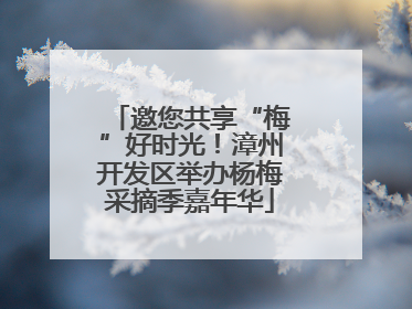 邀您共享“梅”好时光！漳州开发区举办杨梅采摘季嘉年华