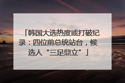 韩国大选热度或打破纪录：四位前总统站台，候选人“三足鼎立”