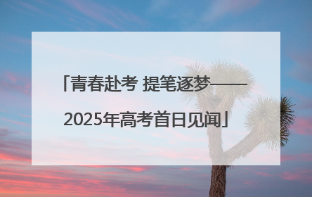 青春赴考 提笔逐梦——2025年高考首日见闻