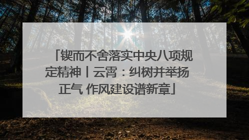 锲而不舍落实中央八项规定精神丨云霄：纠树并举扬正气 作风建设谱新章