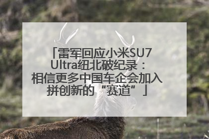 雷军回应小米SU7 Ultra纽北破纪录：相信更多中国车企会加入拼创新的“赛道”