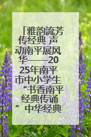 雅韵流芳传经典 声动南平展风华——2025年南平市中小学生“书香南平 经典传诵”中华经典诗文朗诵决赛圆满举行