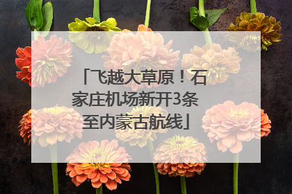 飞越大草原！石家庄机场新开3条至内蒙古航线
