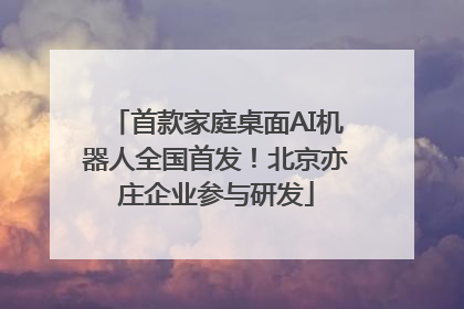 首款家庭桌面AI机器人全国首发！北京亦庄企业参与研发