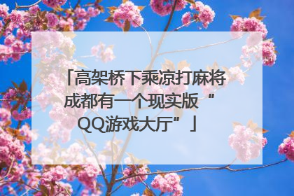 高架桥下乘凉打麻将 成都有一个现实版“QQ游戏大厅”