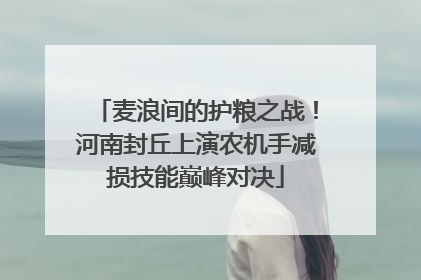麦浪间的护粮之战！河南封丘上演农机手减损技能巅峰对决