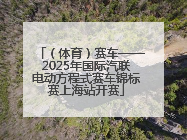 （体育）赛车——2025年国际汽联电动方程式赛车锦标赛上海站开赛