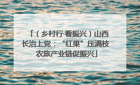 （乡村行·看振兴）山西长治上党：“红果”压满枝 农旅产业链促振兴