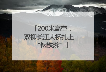 200米高空，双柳长江大桥扎上“钢铁辫”