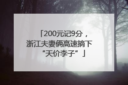 200元记9分，浙江夫妻俩高速摘下“天价李子”