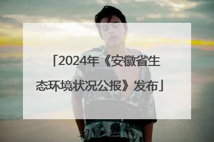 2024年《安徽省生态环境状况公报》发布
