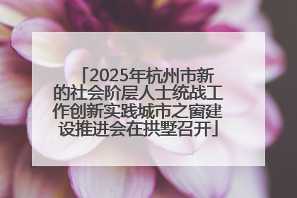 2025年杭州市新的社会阶层人士统战工作创新实践城市之窗建设推进会在拱墅召开