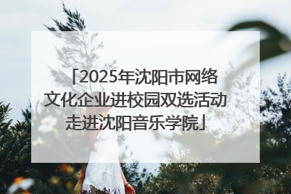 2025年沈阳市网络文化企业进校园双选活动走进沈阳音乐学院
