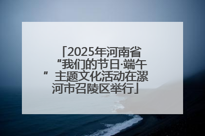 2025年河南省“我们的节日·端午”主题文化活动在漯河市召陵区举行