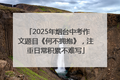 2025年烟台中考作文题目《何不拥抱》，注重日常积累不难写