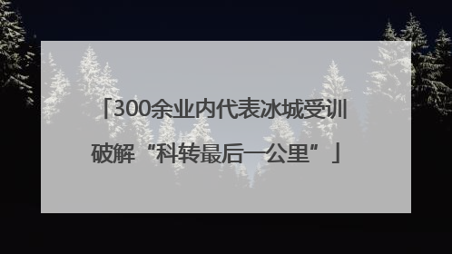 300余业内代表冰城受训 破解“科转最后一公里”