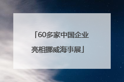 60多家中国企业亮相挪威海事展
