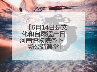 6月14日是文化和自然遗产日 河南博物院备下一场公益课堂