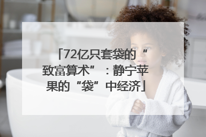 72亿只套袋的“致富算术”：静宁苹果的“袋”中经济